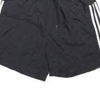 ADIDAS Mens Black Casual Shorts M W28 Polyester Drawstring Waist