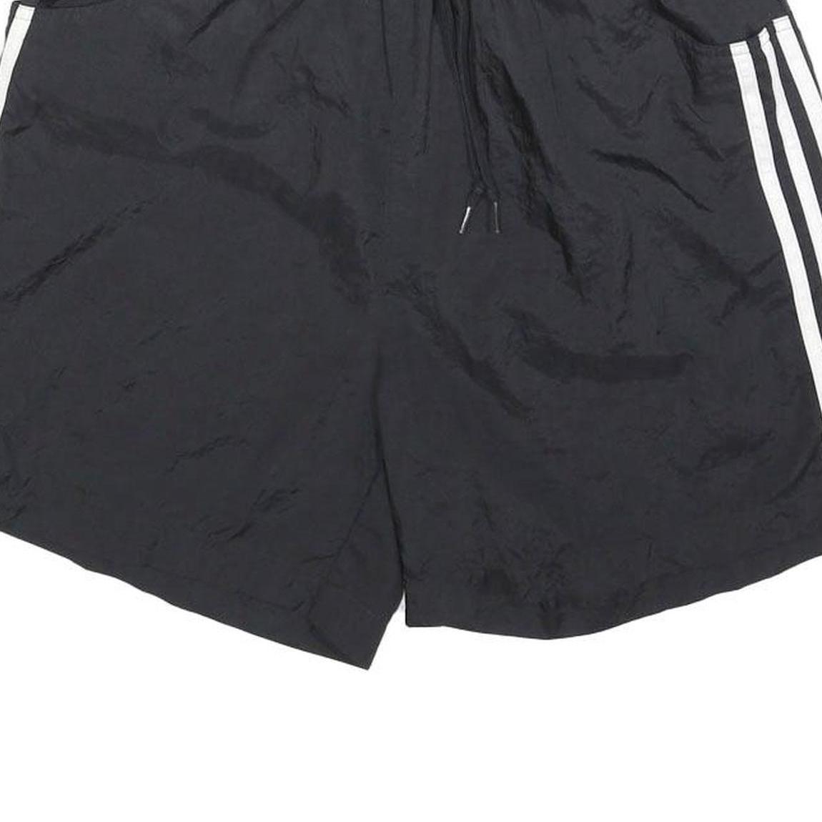 ADIDAS Mens Black Casual Shorts M W28 Polyester Drawstring Waist