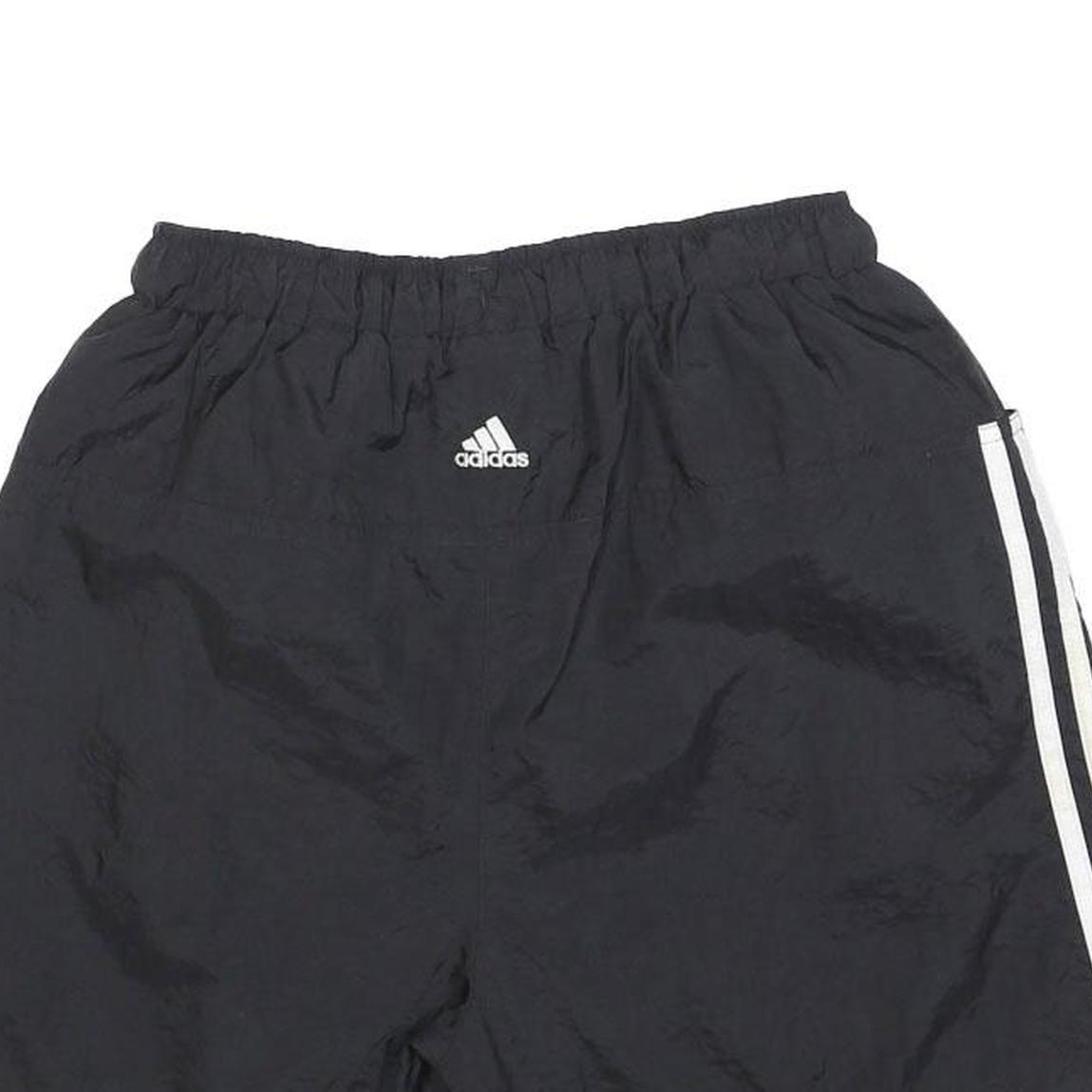 ADIDAS Mens Black Casual Shorts M W28 Polyester Drawstring Waist