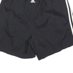 ADIDAS Mens Black Casual Shorts M W28 Polyester Drawstring Waist