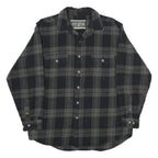 FIELD & STREAM Mens Black & Grey Check Shirt M Cotton Long Sleeve Casual