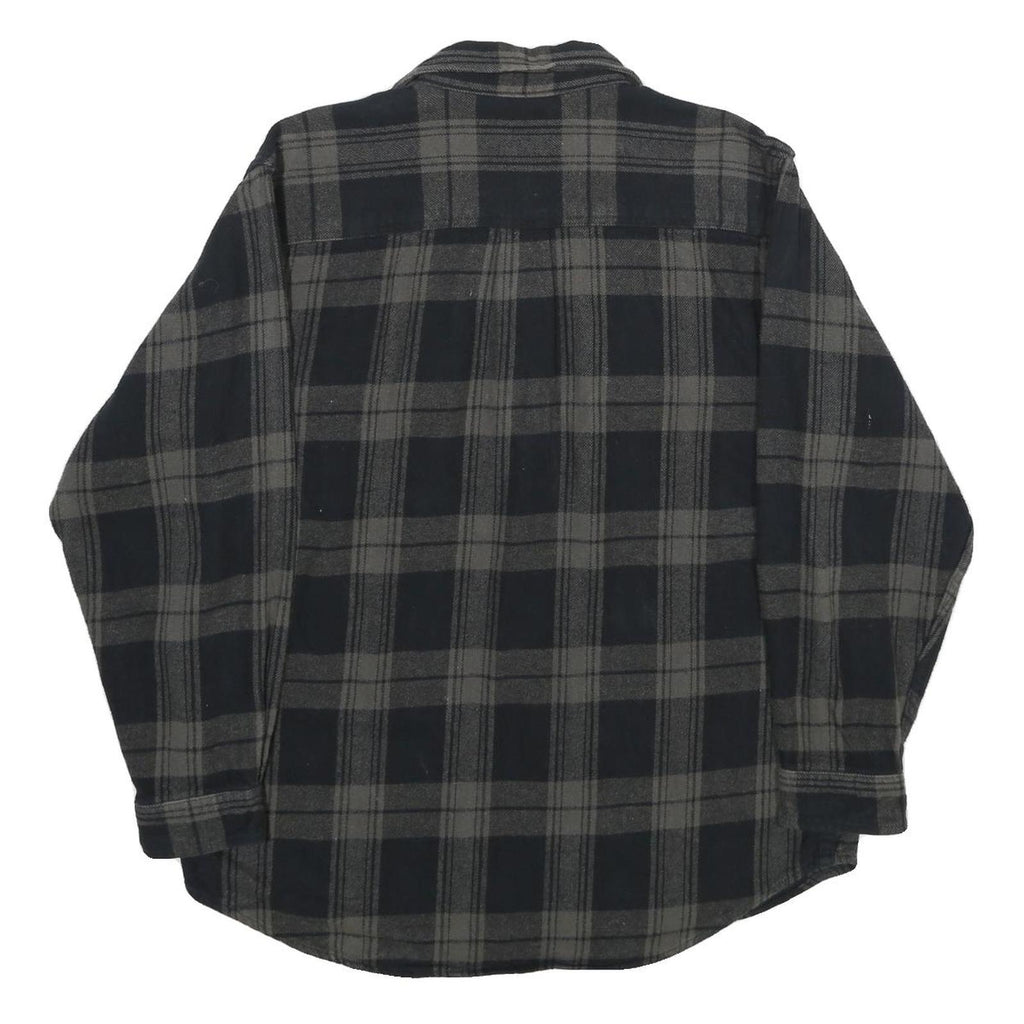 FIELD & STREAM Mens Black & Grey Check Shirt M Cotton Long Sleeve Casual