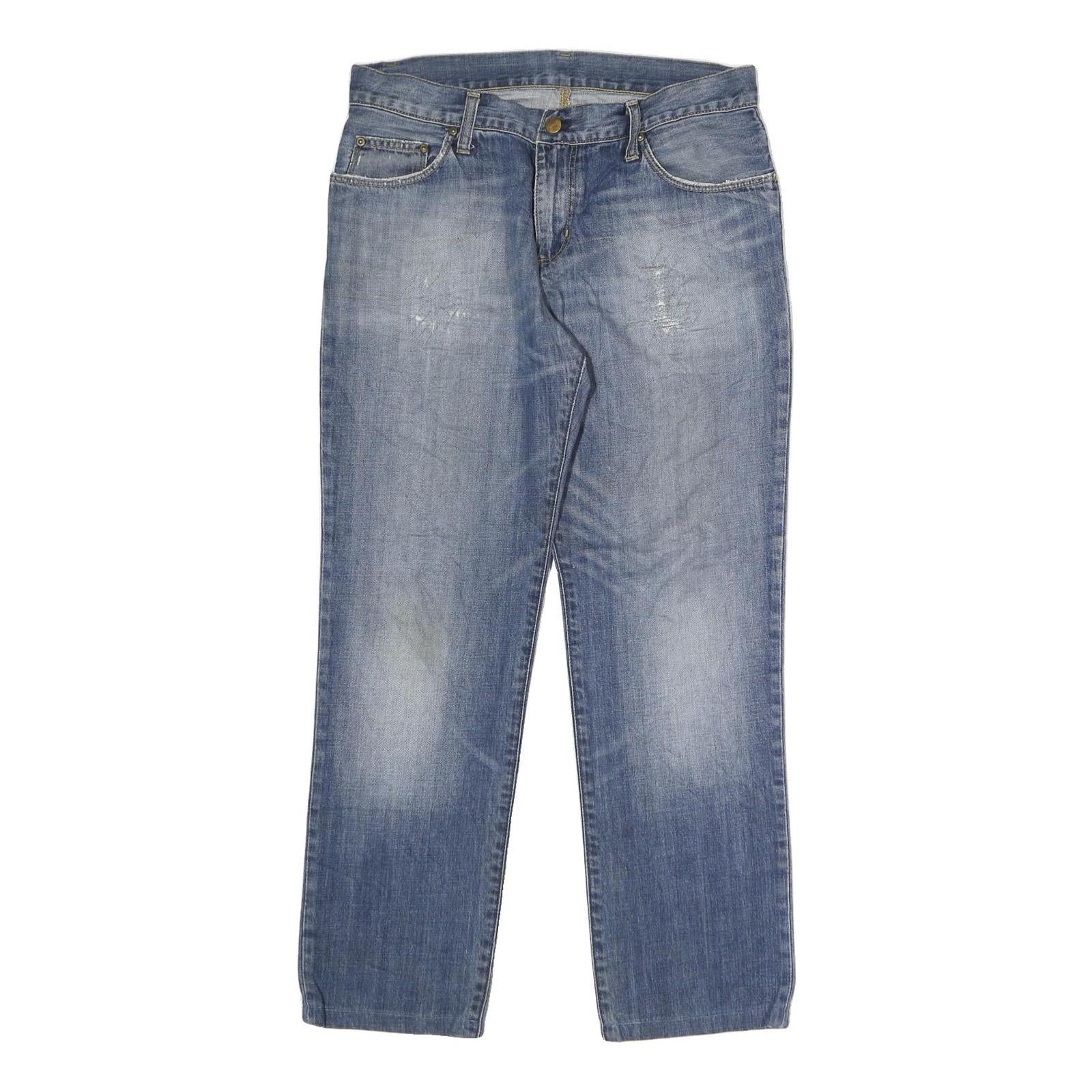 CARHARTT Mens Jeans Blue Regular Straight Denim Light W31 L27 Durable Classic