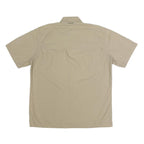 DICKIES Mens Beige Cotton Blend Work Shirt L Button Pocket Casual