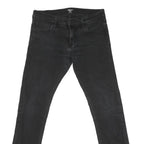 CARHARTT Mens Black Regular Skinny Denim Light W31 L31 Cotton Blend Zip Jeans