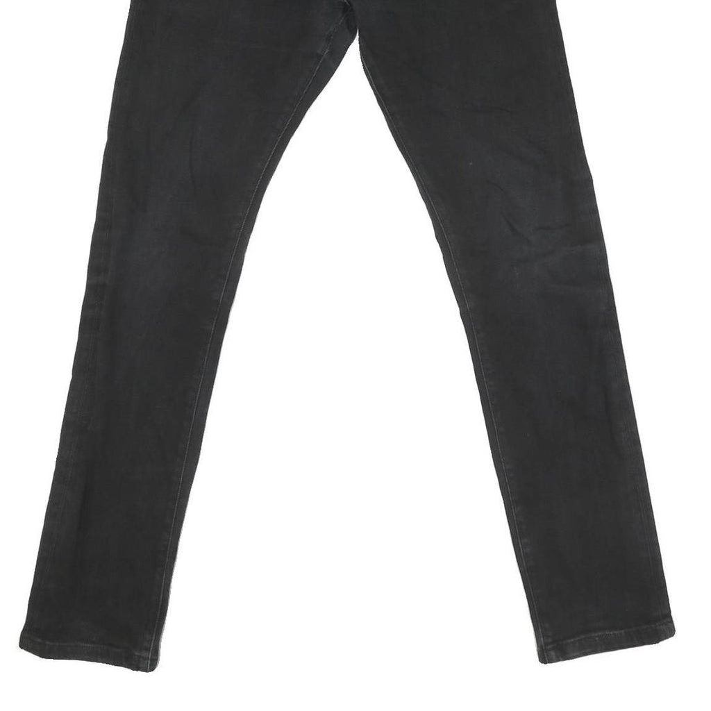 CARHARTT Mens Black Regular Skinny Denim Light W31 L31 Cotton Blend Zip Jeans