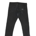 CARHARTT Mens Black Regular Skinny Denim Light W31 L31 Cotton Blend Zip Jeans