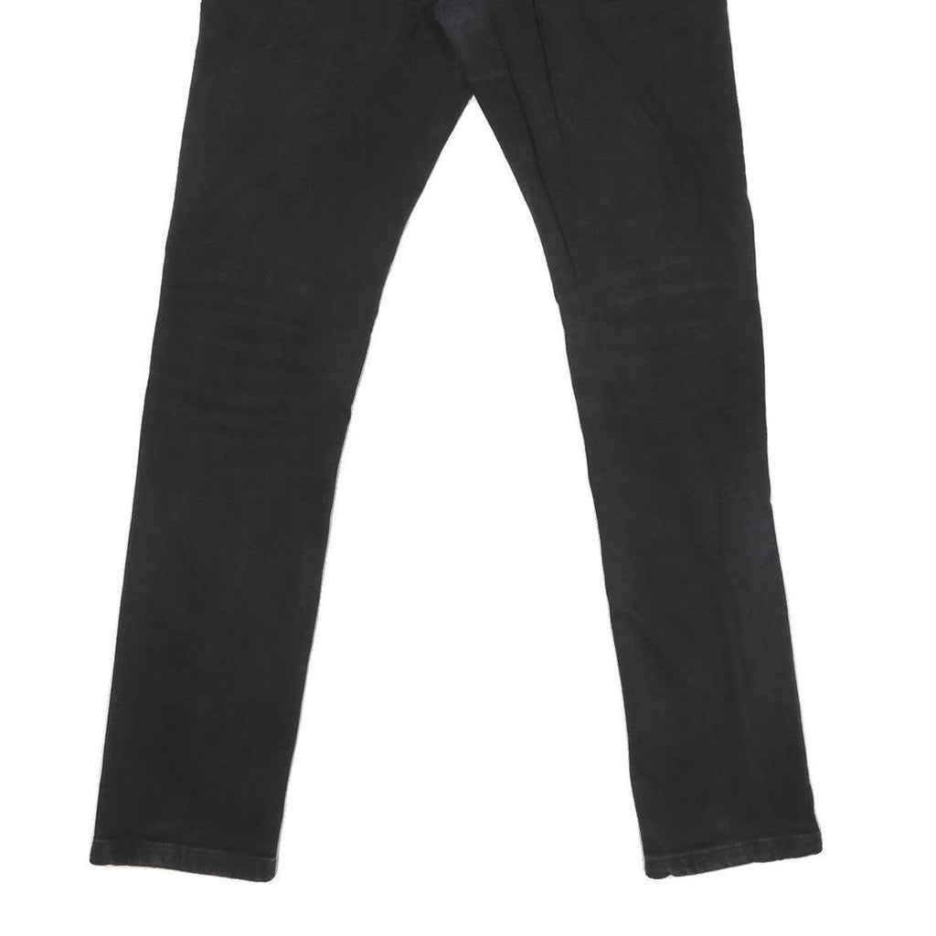 CARHARTT Mens Black Regular Skinny Denim Light W31 L31 Cotton Blend Zip Jeans