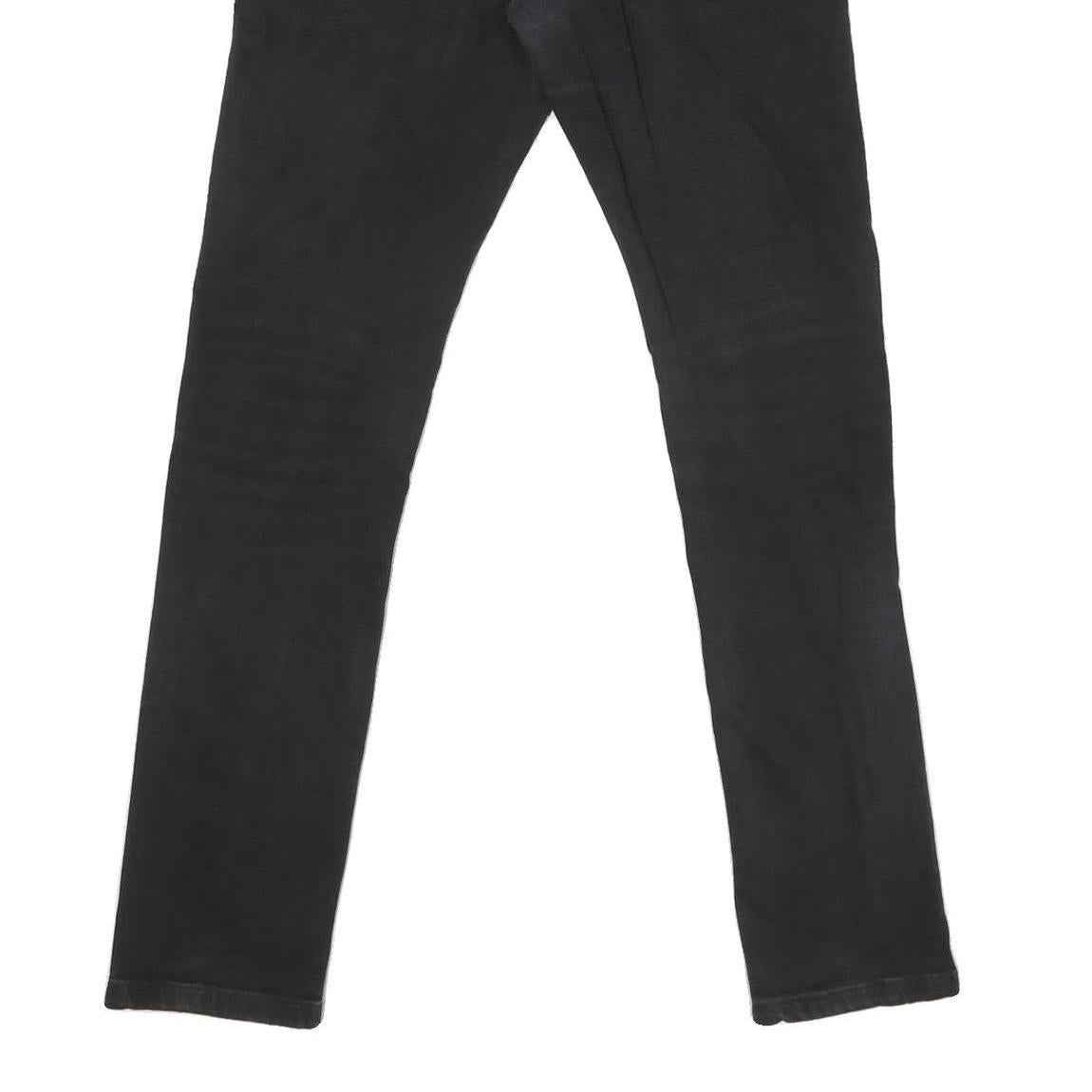 CARHARTT Mens Black Regular Skinny Denim Light W31 L31 Cotton Blend Zip Jeans