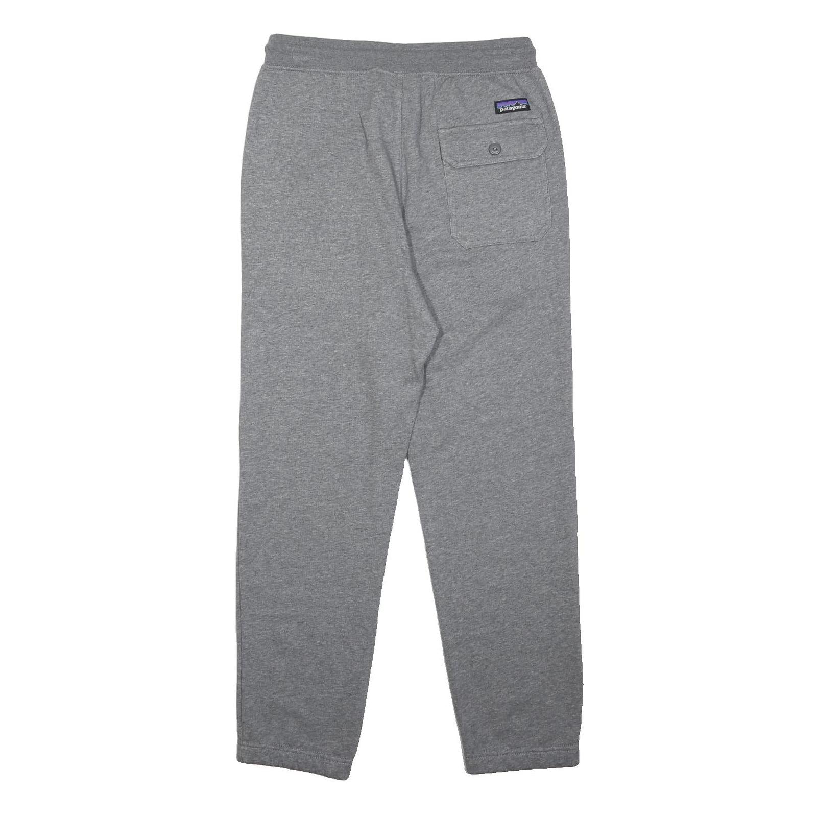 PATAGONIA Womens Cotton Blend Grey Regular Drawstring Trousers W28 L27 Casual