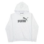 PUMA Womens Grey Hoodie L Cotton Blend Pullover Casual Sportswear
