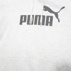 PUMA Womens Grey Hoodie L Cotton Blend Pullover Casual Sportswear
