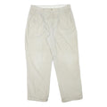 NAUTICA Mens Relaxed Cotton Blend Beige Zip Trousers W34 L30 Casual Classic