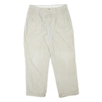 NAUTICA Mens Relaxed Cotton Blend Beige Zip Trousers W34 L30 Casual Classic
