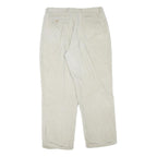 NAUTICA Mens Relaxed Cotton Blend Beige Zip Trousers W34 L30 Casual Classic