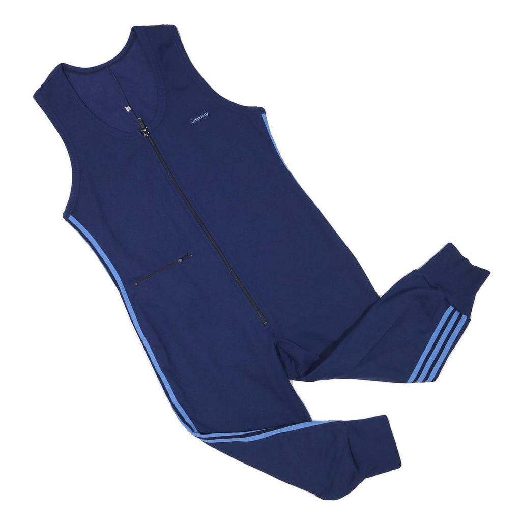 ADIDAS Womens Blue Polyester Blend Dungarees Regular Fit M W33 L20 Sportswear