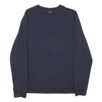 NAPAPIJRI Mens Navy Blue Sweatshirt L Cotton Blend Crew Neck Pullover Norwegian
