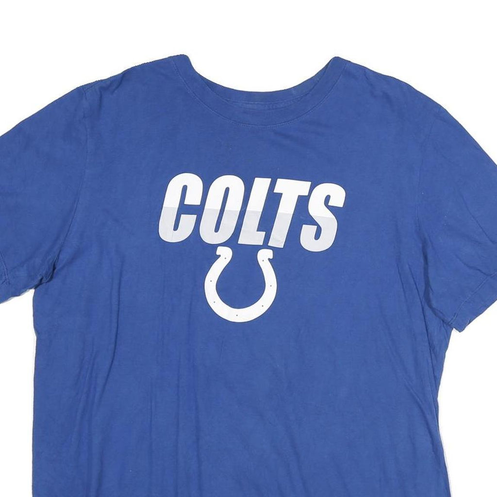 NIKE Mens Blue Colts Graphic T-Shirt M Short Sleeve Crew Neck Sportswear