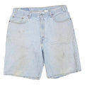 LEVI'S Mens Shorts Light Blue Denim XL W38 Classic Fit Casual Cotton Blend