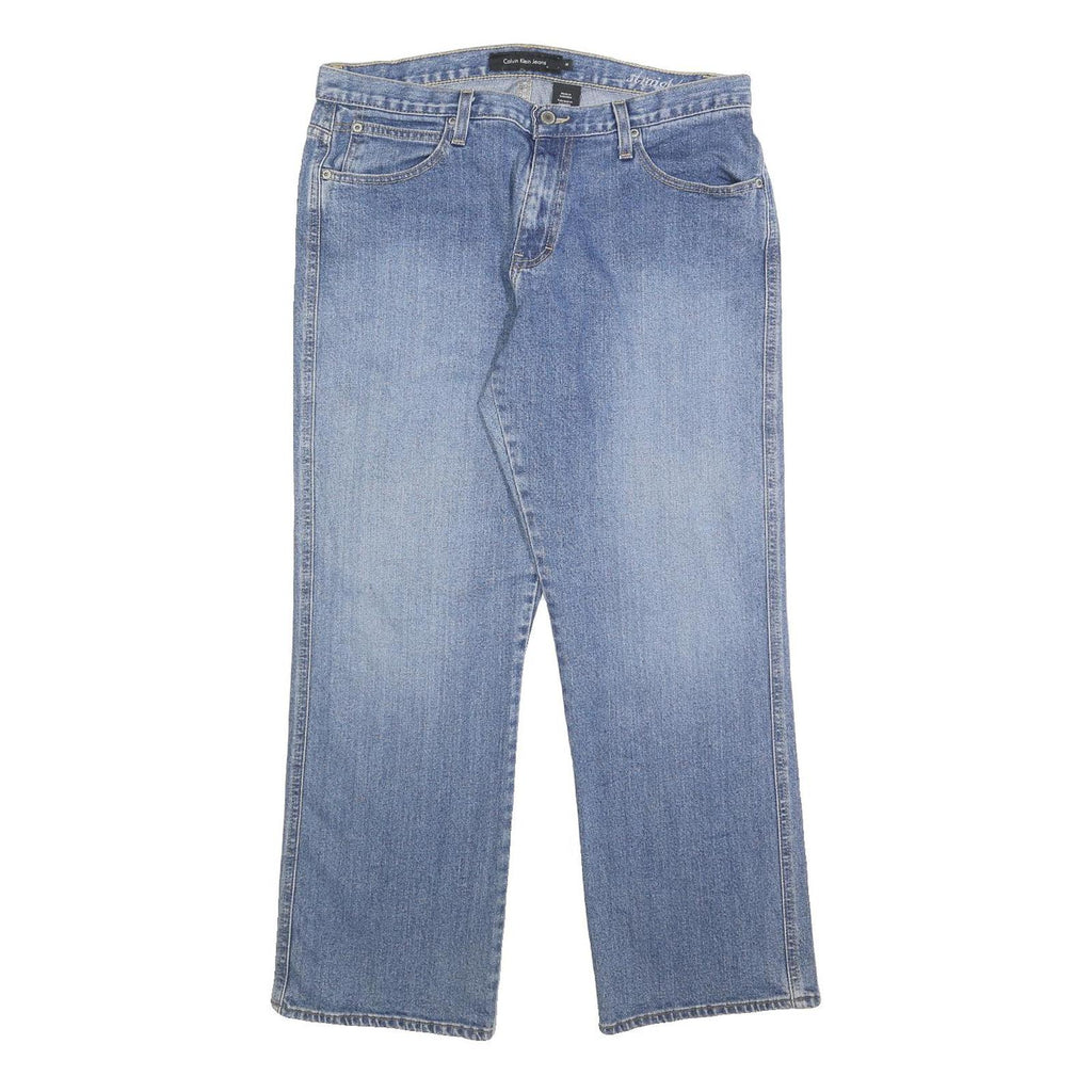 CALVIN KLEIN JEANS Womens Relaxed Straight Denim Medium W32 L28 Casual Blue