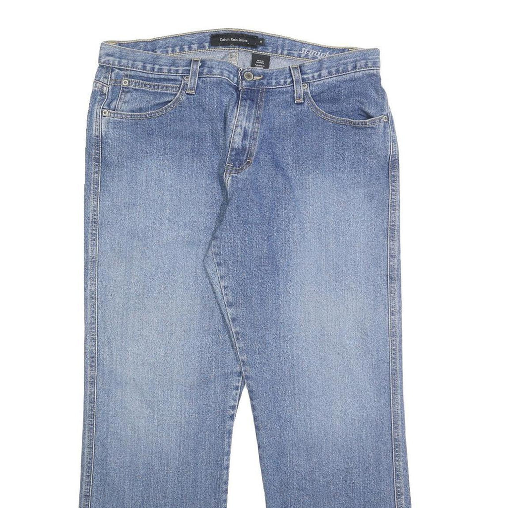 CALVIN KLEIN JEANS Womens Relaxed Straight Denim Medium W32 L28 Casual Blue