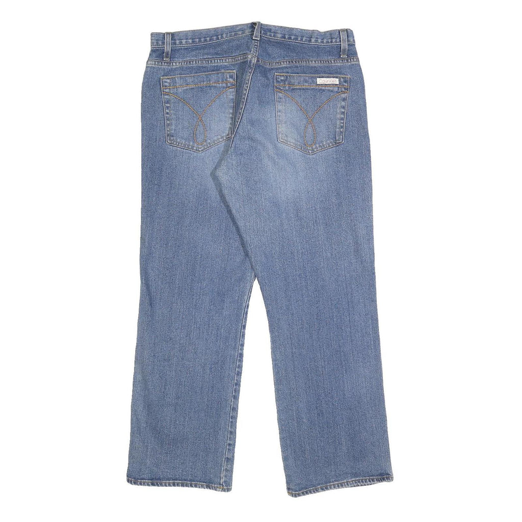 CALVIN KLEIN JEANS Womens Relaxed Straight Denim Medium W32 L28 Casual Blue