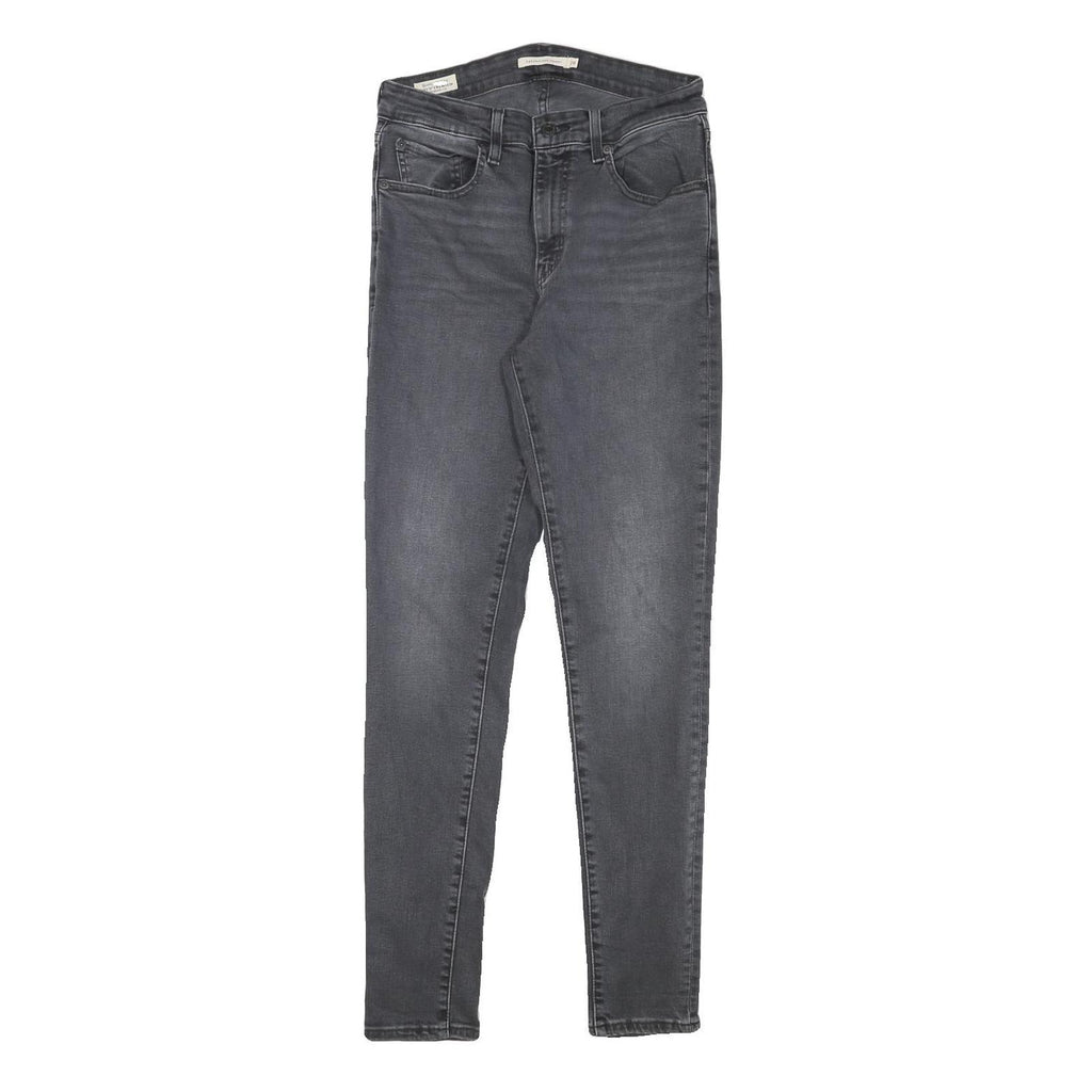 LEVI'S Womens Jeans Black Slim Skinny Denim W26 L30 Zip Cotton Blend