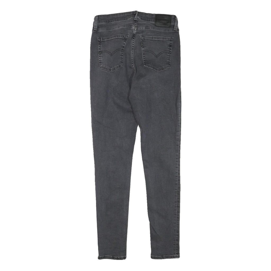 LEVI'S Womens Jeans Black Slim Skinny Denim W26 L30 Zip Cotton Blend