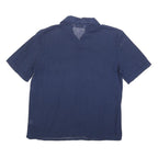 YVES DE VALERE Womens Blue Shirt Short Sleeve Collared S Cotton Top