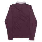 TED BAKER Mens Polo Shirt Maroon Long Sleeve S