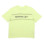 REEBOK Womens Yellow Graphic T-Shirt S Short Sleeve Crew Neck Casual