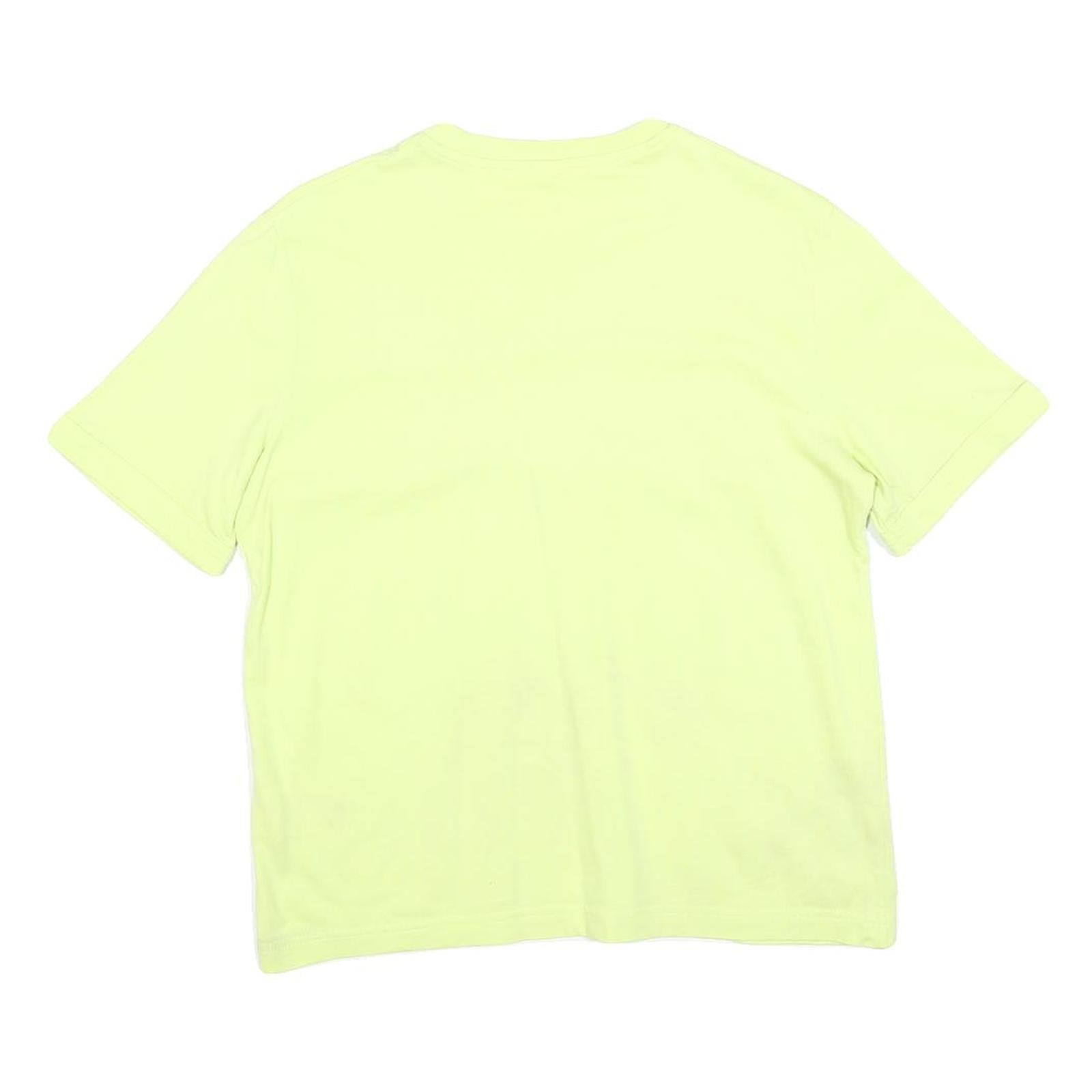 REEBOK Womens Yellow Graphic T-Shirt S Short Sleeve Crew Neck Casual