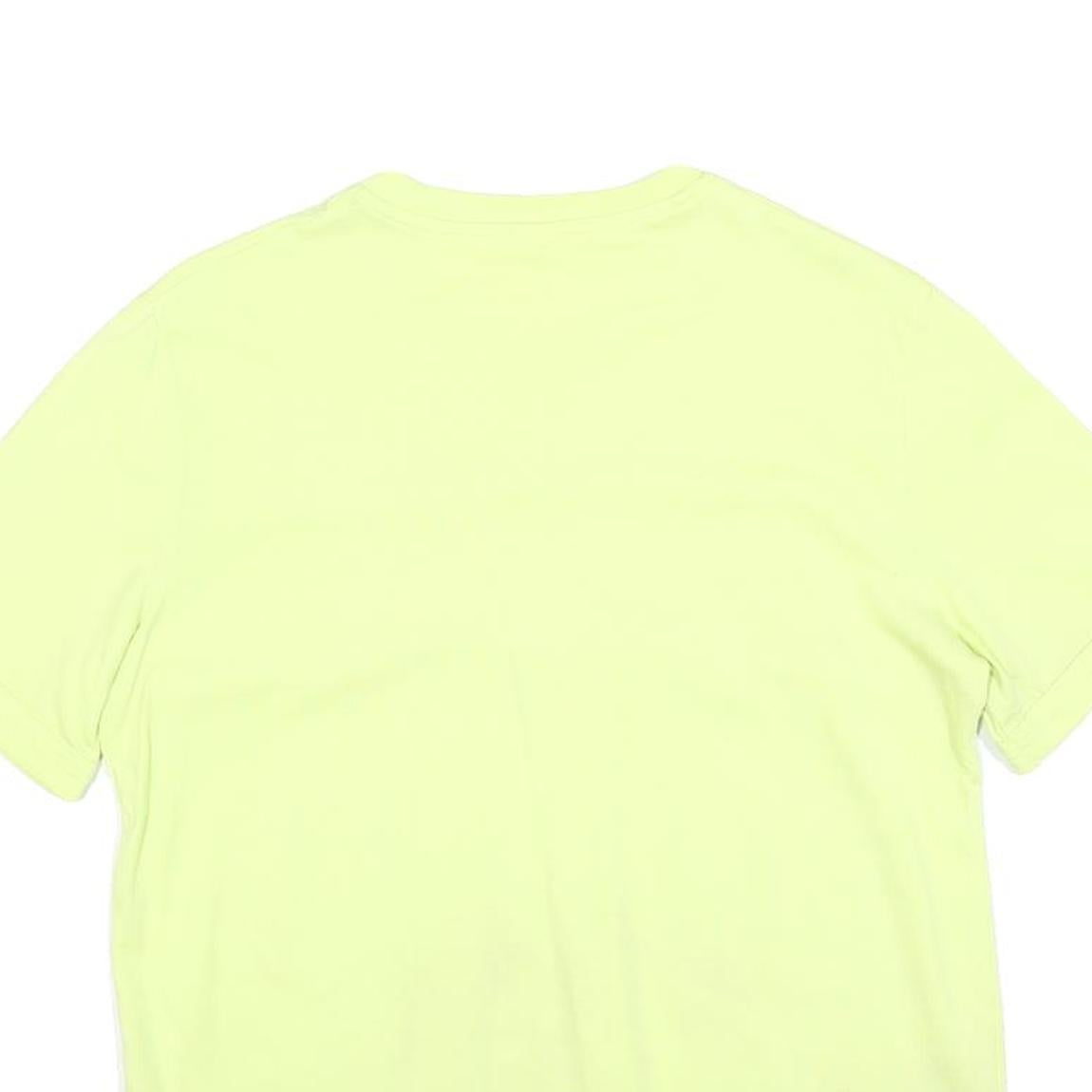 REEBOK Womens Yellow Graphic T-Shirt S Short Sleeve Crew Neck Casual