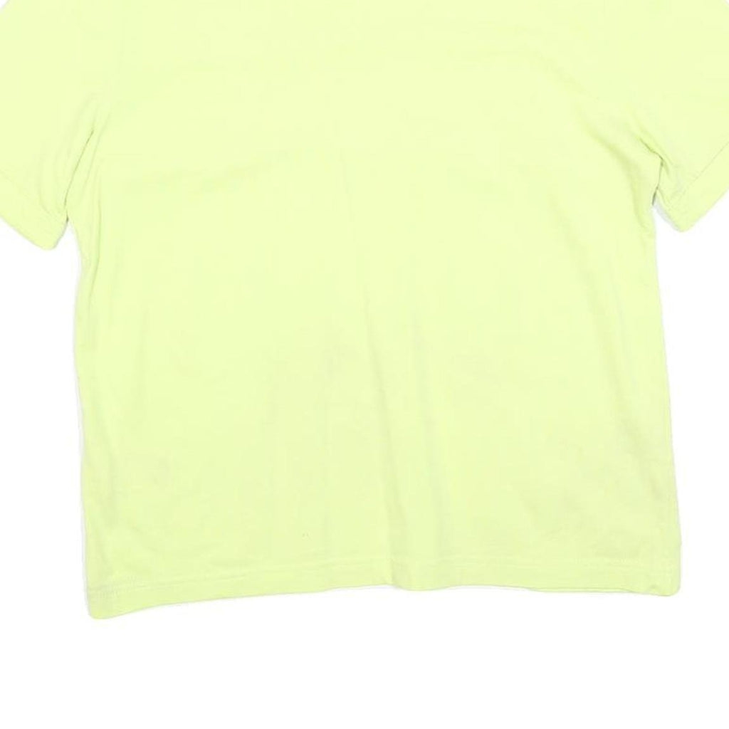 REEBOK Womens Yellow Graphic T-Shirt S Short Sleeve Crew Neck Casual