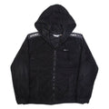 DKNY SPORT Womens Fleece Jacket Black Hooded L