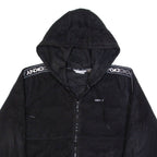 DKNY SPORT Womens Fleece Jacket Black Hooded L