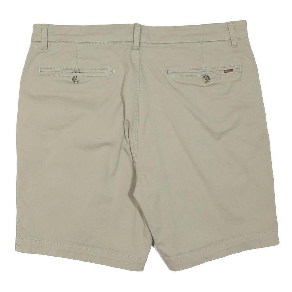 CHAPS Mens Shorts Beige Casual Plain L W36 Summer Classic Fit
