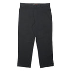 DICKIES Mens Black Regular Fit Straight Leg Trousers W40 L30 Workwear Zip