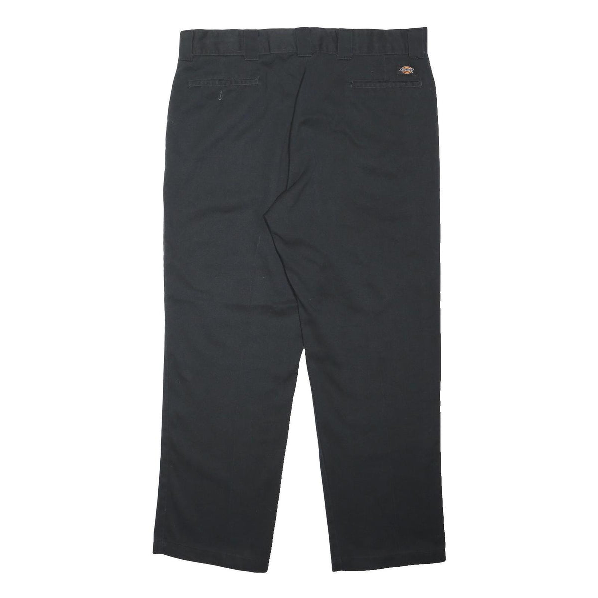 DICKIES Mens Black Regular Fit Straight Leg Trousers W40 L30 Workwear Zip