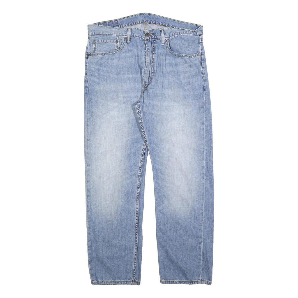 LEVI'S 505 Mens Jeans Blue Regular Straight Denim Medium W36 L30 Classic Casual