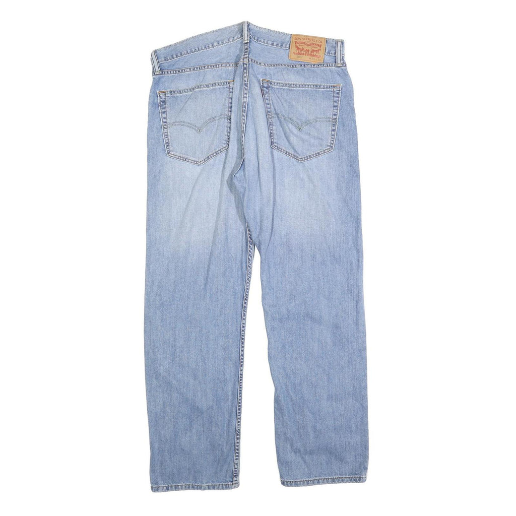 LEVI'S 505 Mens Jeans Blue Regular Straight Denim Medium W36 L30 Classic Casual