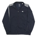 ADIDAS Mens Navy Blue Track Jacket M Polyester Blend Zip Casual Sportswear