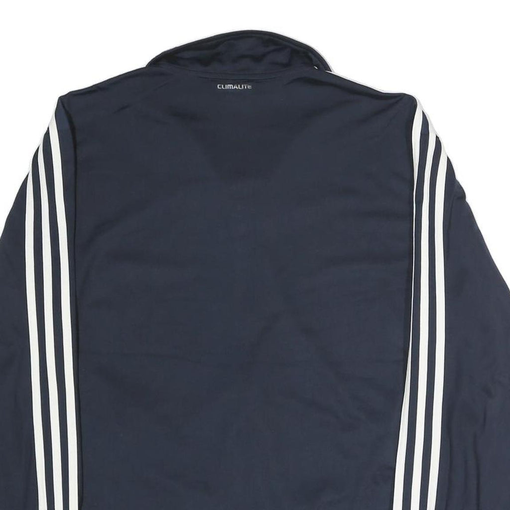 ADIDAS Mens Navy Blue Track Jacket M Polyester Blend Zip Casual Sportswear