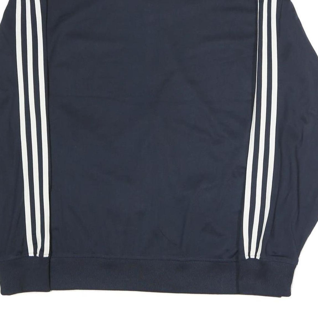 ADIDAS Mens Navy Blue Track Jacket M Polyester Blend Zip Casual Sportswear