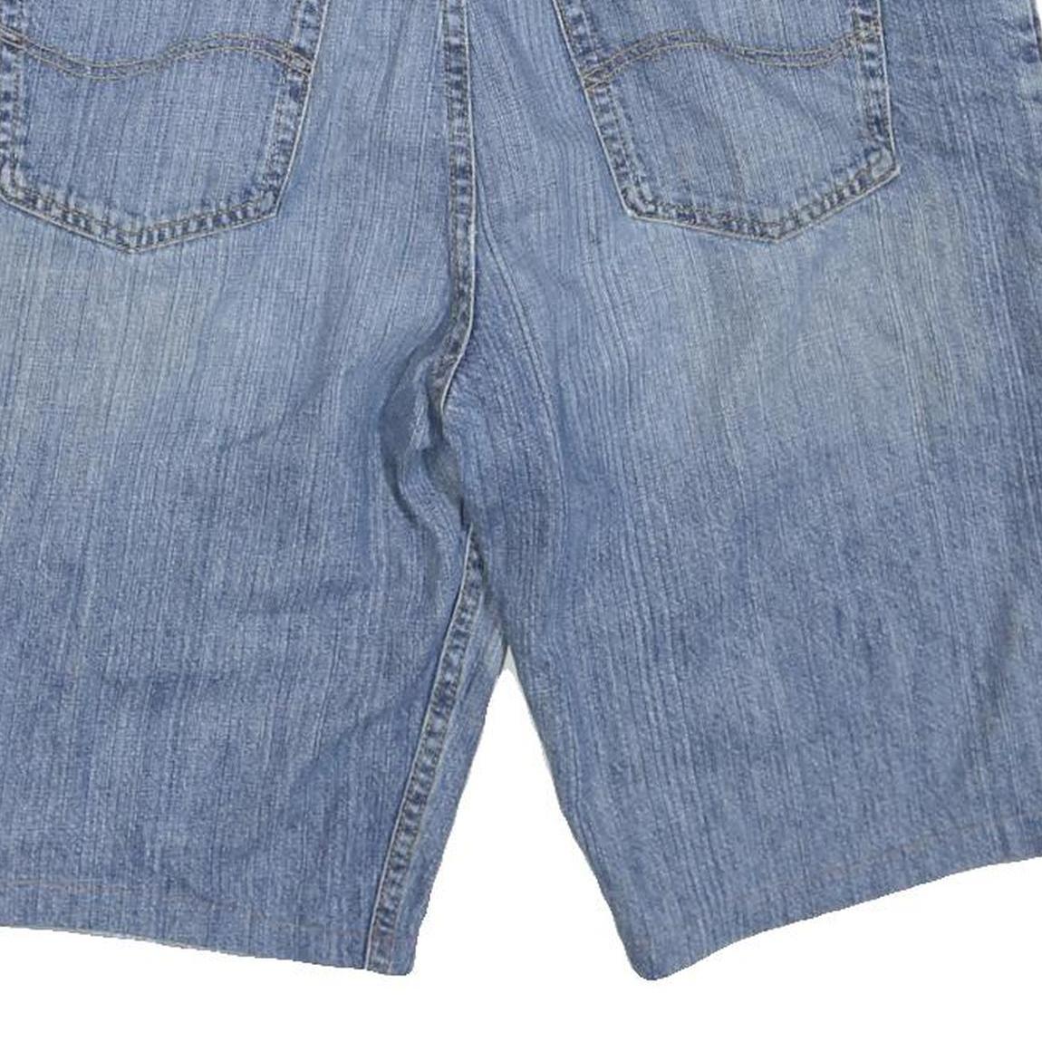 LEE Mens Denim Blue Casual Shorts Relaxed L W36 Cotton Blend Comfortable