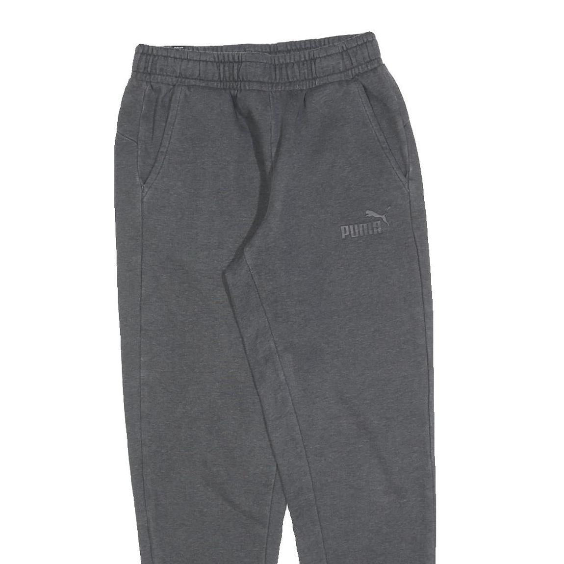 PUMA Mens Joggers Grey Slim Tapered S W26 L28 Cotton Blend Sports Casual