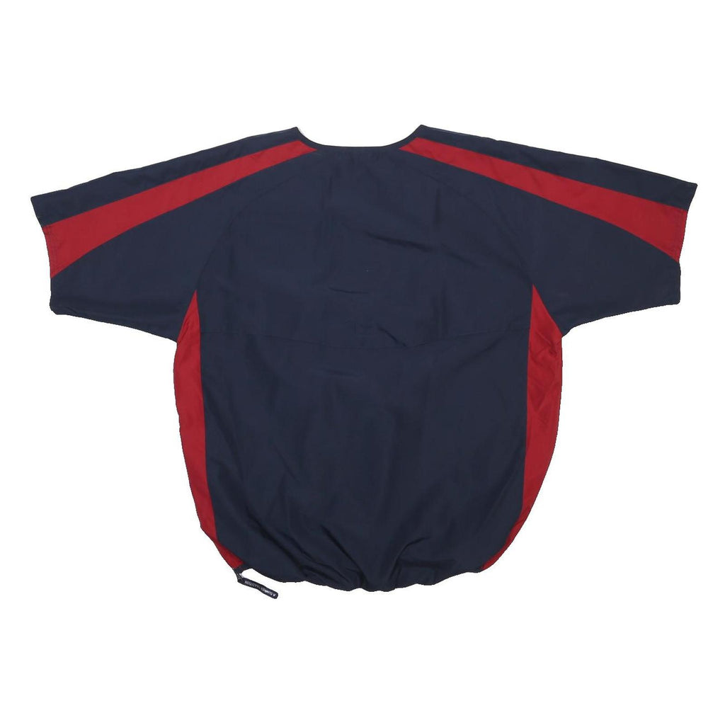 COOPERSTOWN Mens Blue & Red Graphic T-Shirt M Short Sleeve V-Neck Colourblock