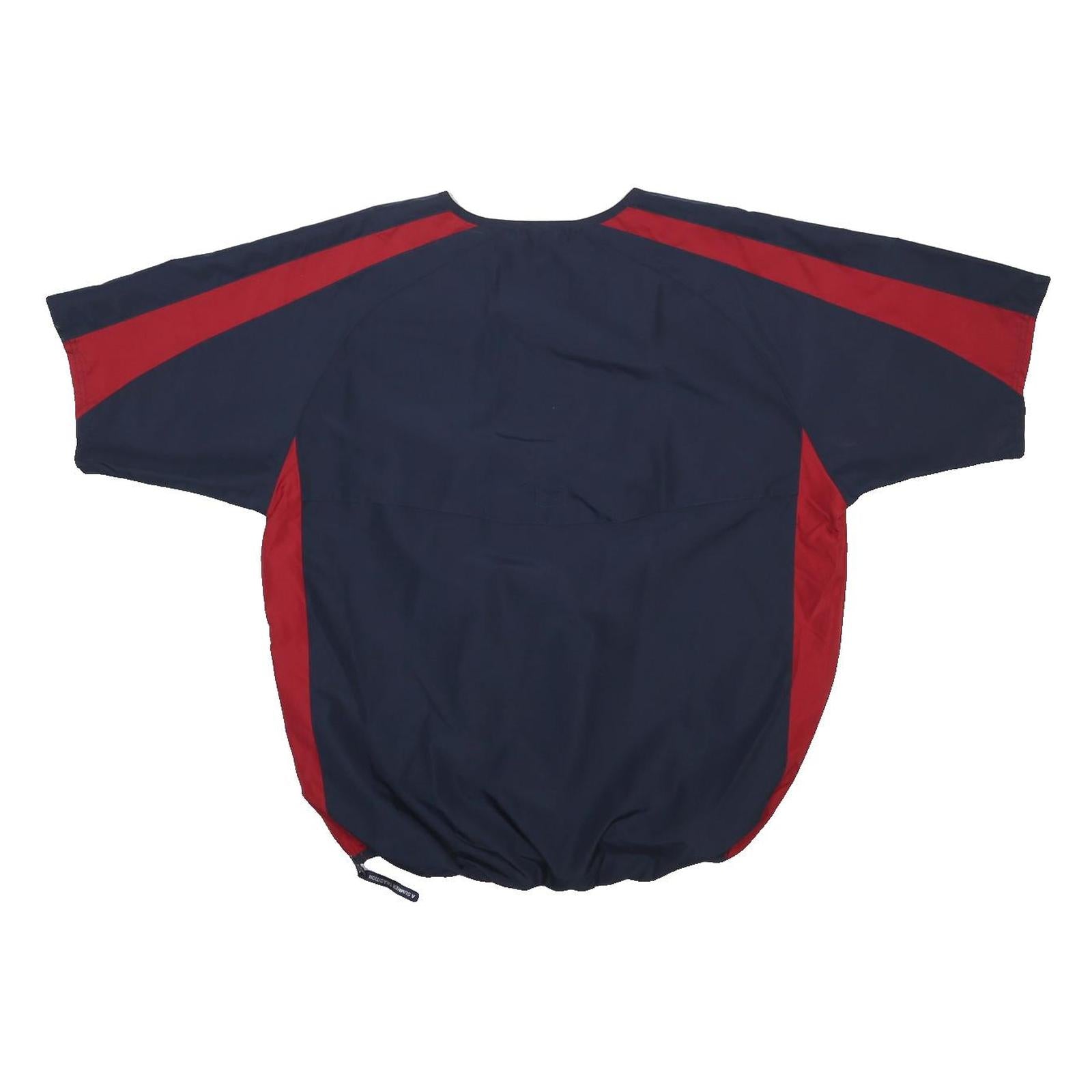 COOPERSTOWN Mens Blue & Red Graphic T-Shirt M Short Sleeve V-Neck Colourblock