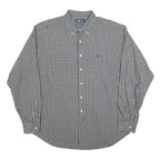 RALPH LAUREN Mens Green Check Shirt 2XL Long Sleeve Button-Down Collar Cotton