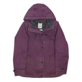 JOULES Womens Purple Hooded Zip Jacket UK 10 Cotton Blend Casual Outerwear